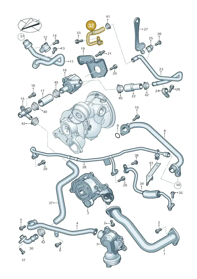 06M145920D — Audi Q8 Quattro 3,0 (2018-) diagram 429121037, position 32