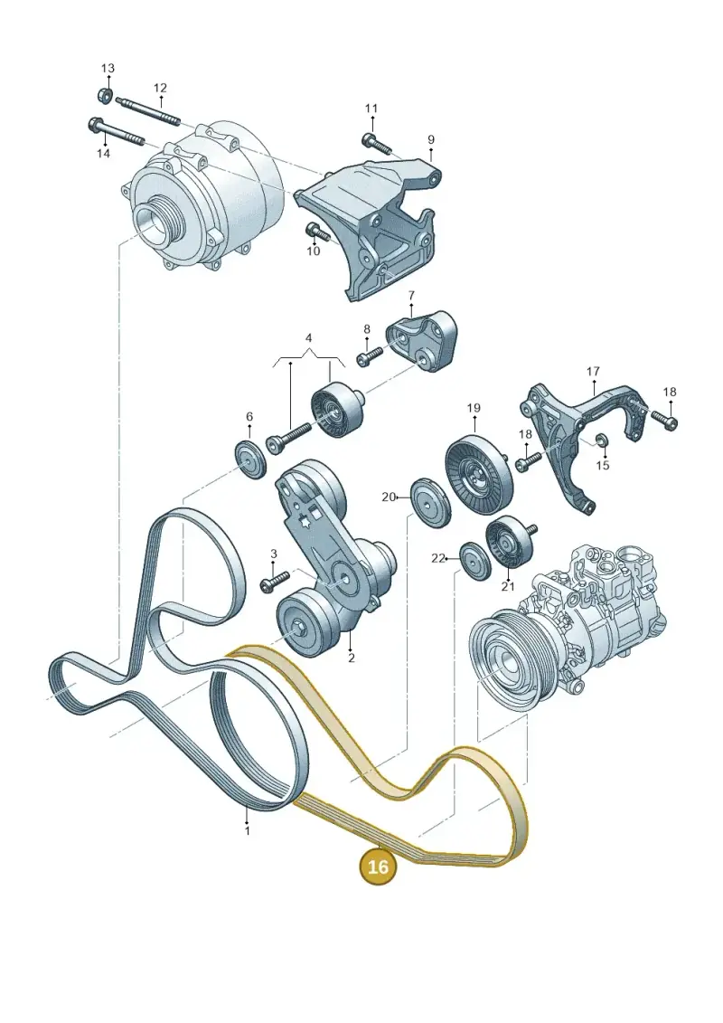 06M260849L — Audi Q8 Quattro 3,0 (2018-) diagram 838903550, position 16