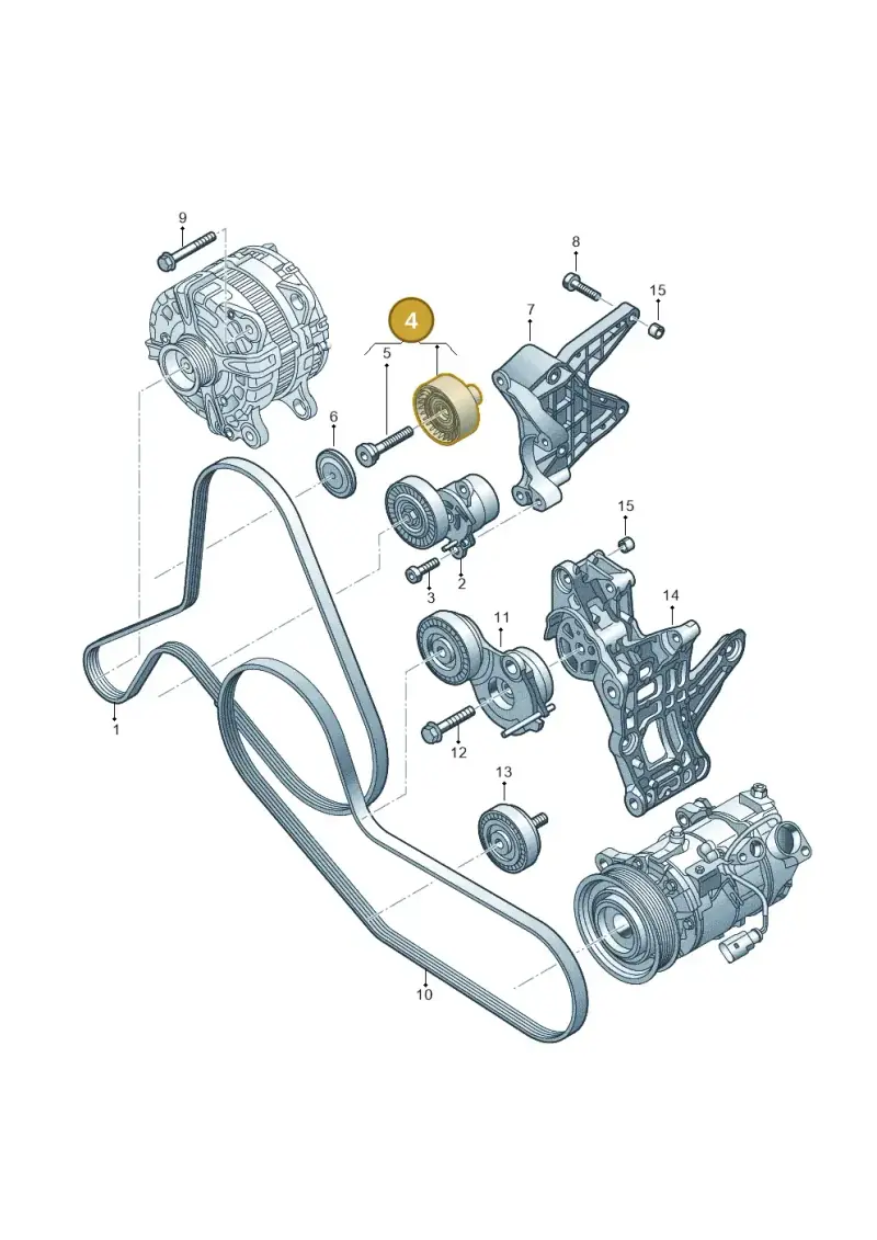 06M903341D — Audi RS4 Avant (2017-) diagram 847903550, position 4