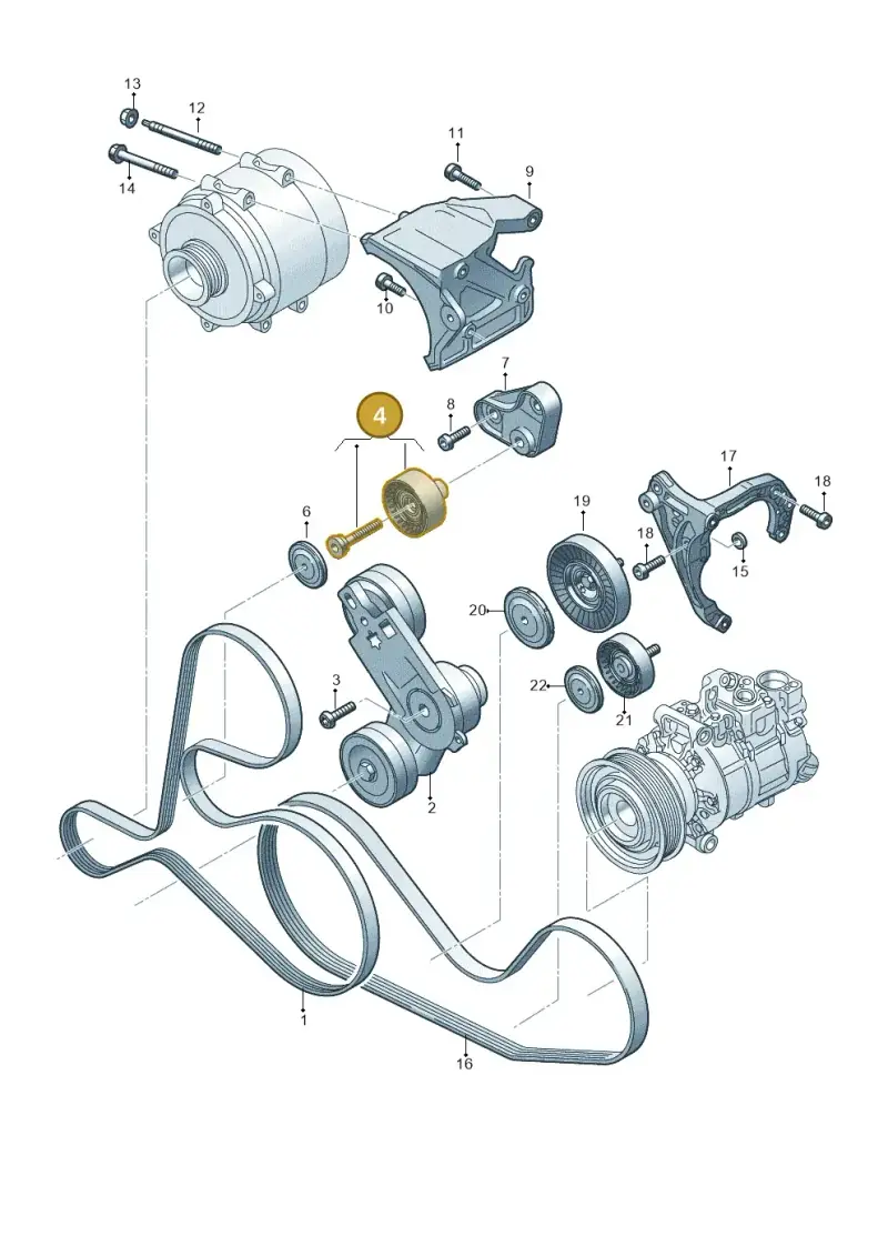 06M903341F — Audi A5 Limo 2.0 (2024-) diagram 838903550, position 4