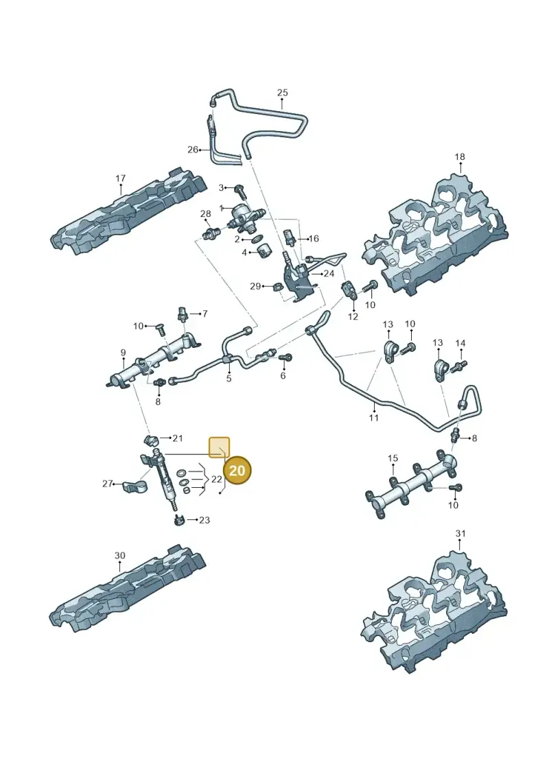06M906036AQ — Audi A6 2.0 (2018-) diagram 849133540, position 20