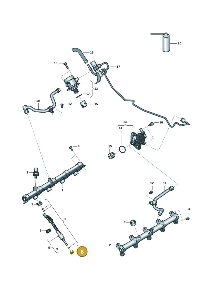 06M906189A — Audi RS6 Avant (2019-) diagram 537133088, position 8