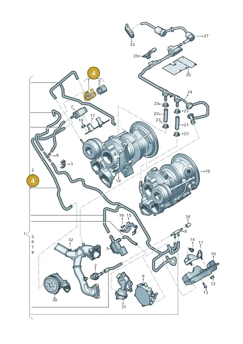 06M906609A — Audi A6 2.0 (2018-) diagram 438133520, position 4