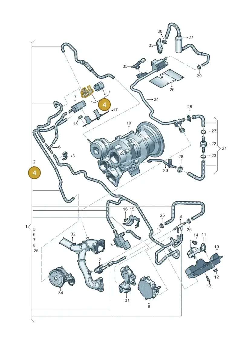 06M906609A — Audi Q8 Quattro 3,0 (2018-) diagram 439133200, position 4