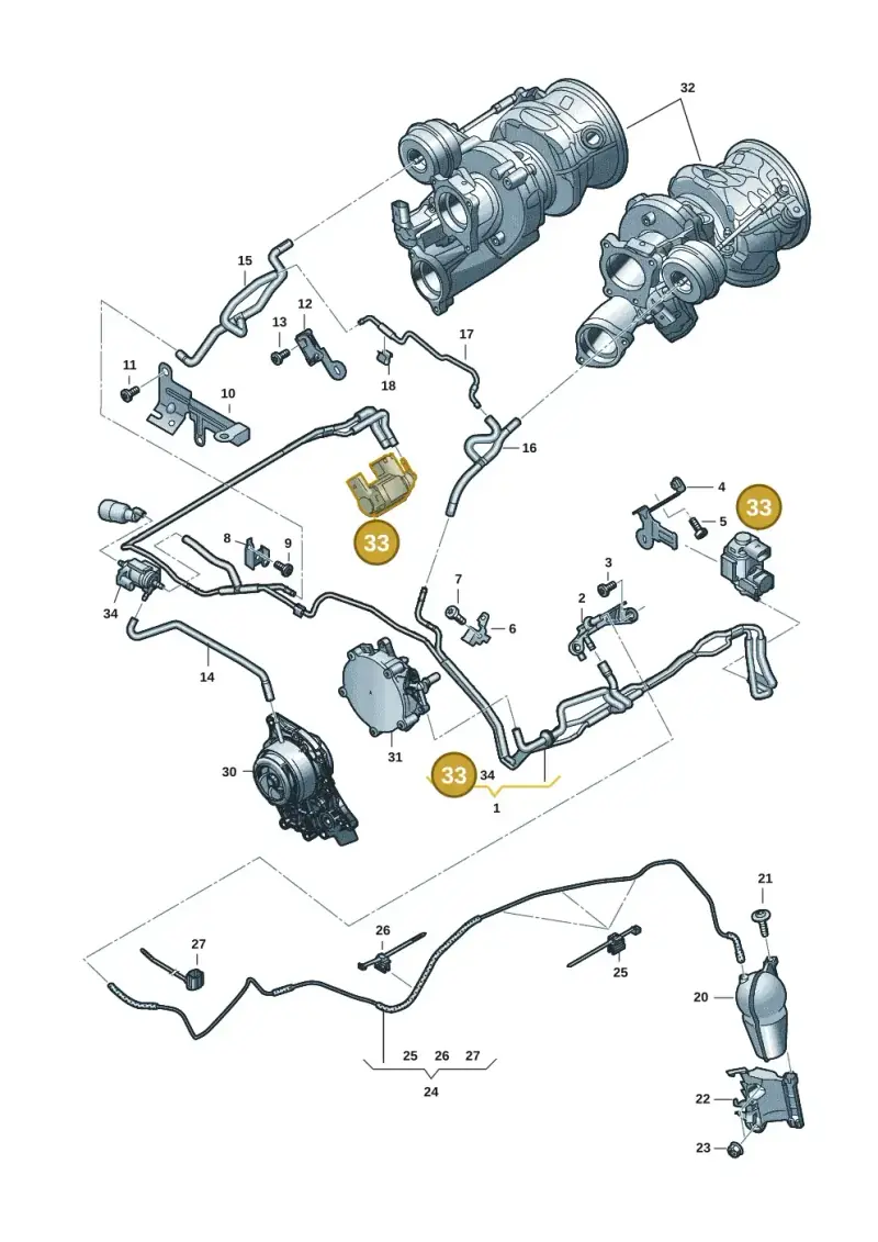 06M906609A — Audi RS6 Avant (2019-) diagram 537133082, position 33