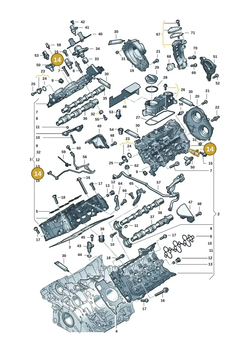 06M907601E — Audi A5 Limousine (2024-2025) diagram 849103330, position 14
