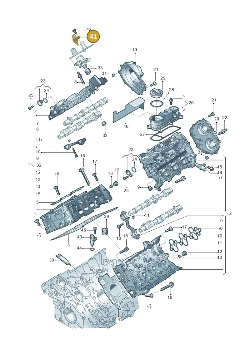 06M919501 — Audi A6 L 2.0 (2018-) diagram 577103033, position 41