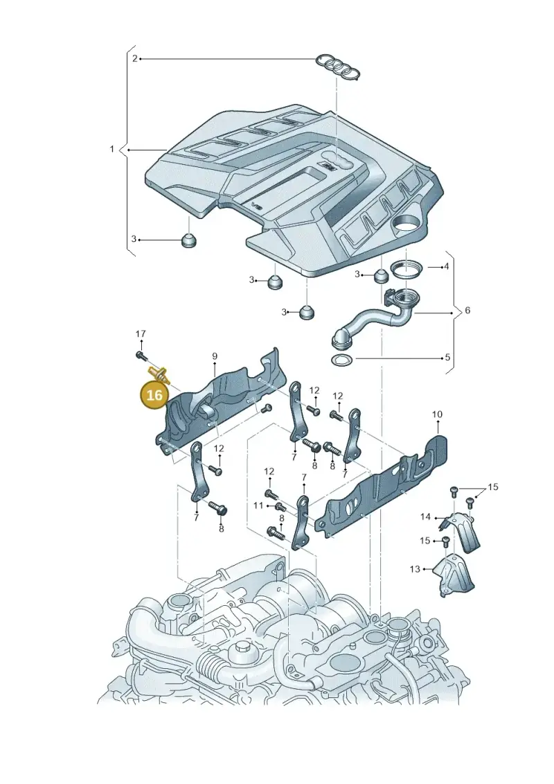 06M919501 — Audi RS Q8 Quattro (2019-) diagram 595103049, position 16