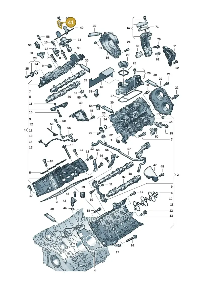 06M919501 — Audi A5 Limo 2.0 (2024-) diagram 849103331, position 41