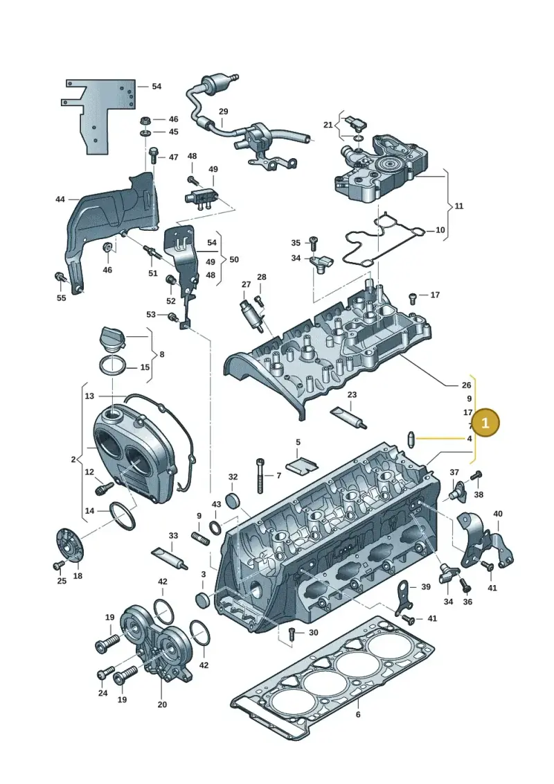 06N103063J — Audi Q3 quattro (2018-2019) diagram 849103036, position 1