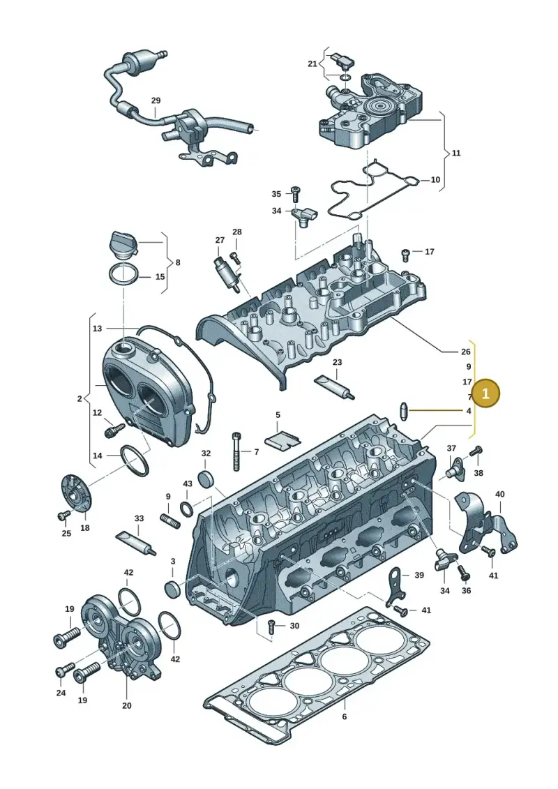 06N103063K — Audi Q8 Quattro 3,0 (2018-) diagram 849103035, position 1