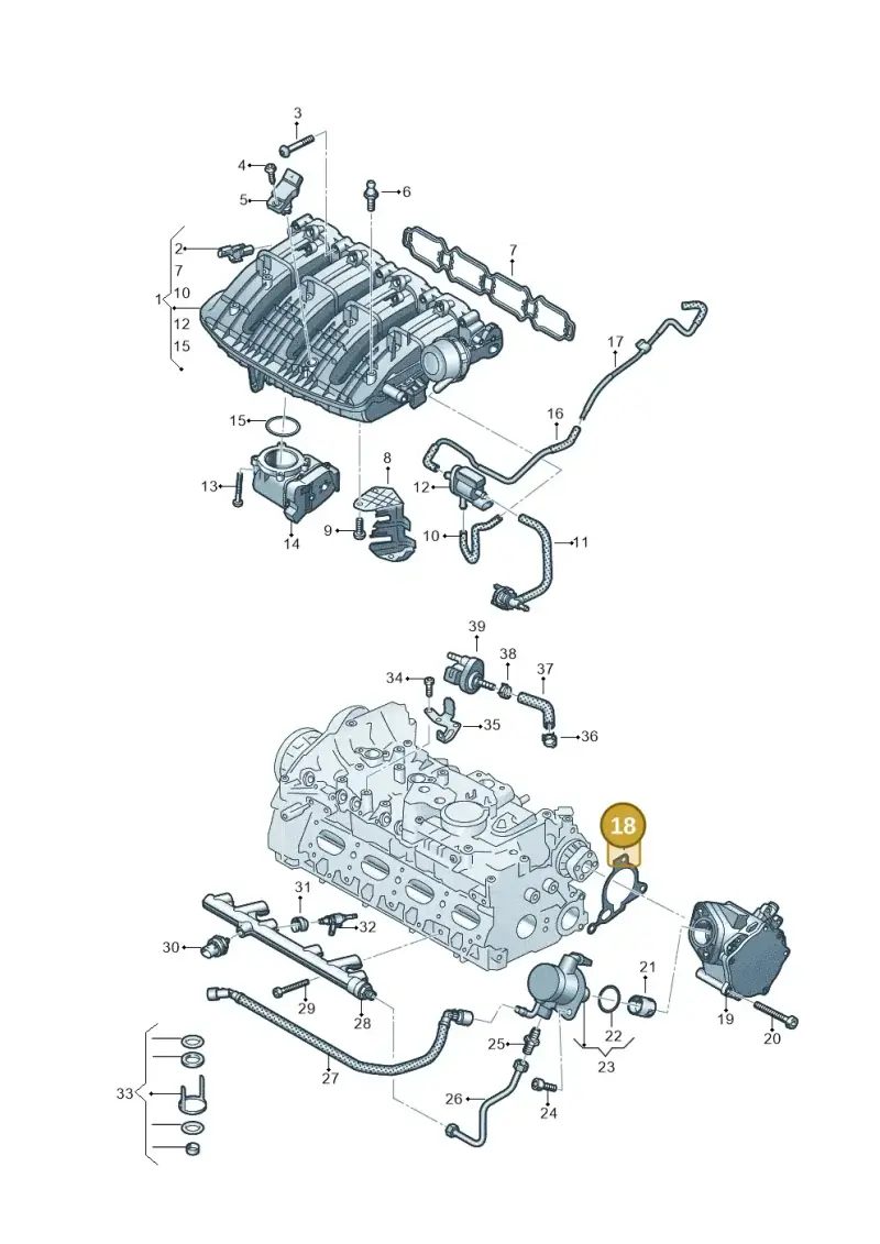 06N103121 — Audi A3 Sportback (2019-2021) diagram 596133602, position 18