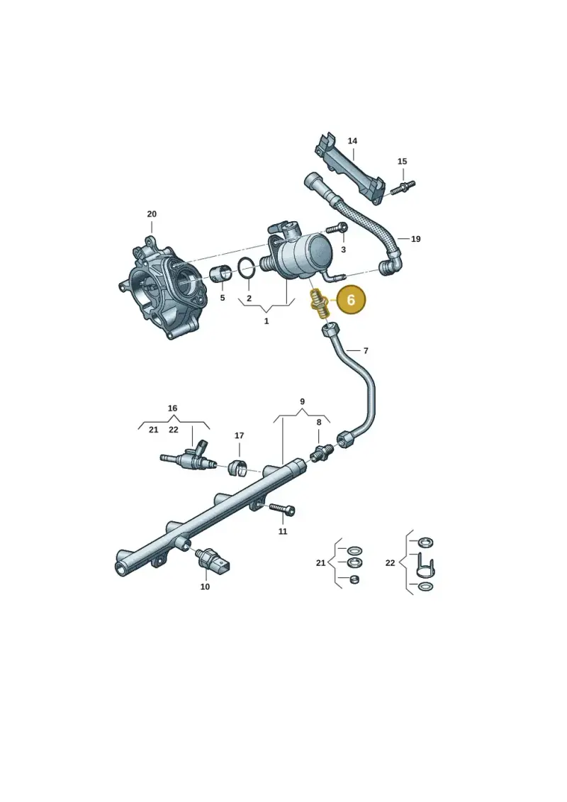 06N127065 — Audi Q8 Quattro 3,0 (2018-) diagram 849133076, position 6