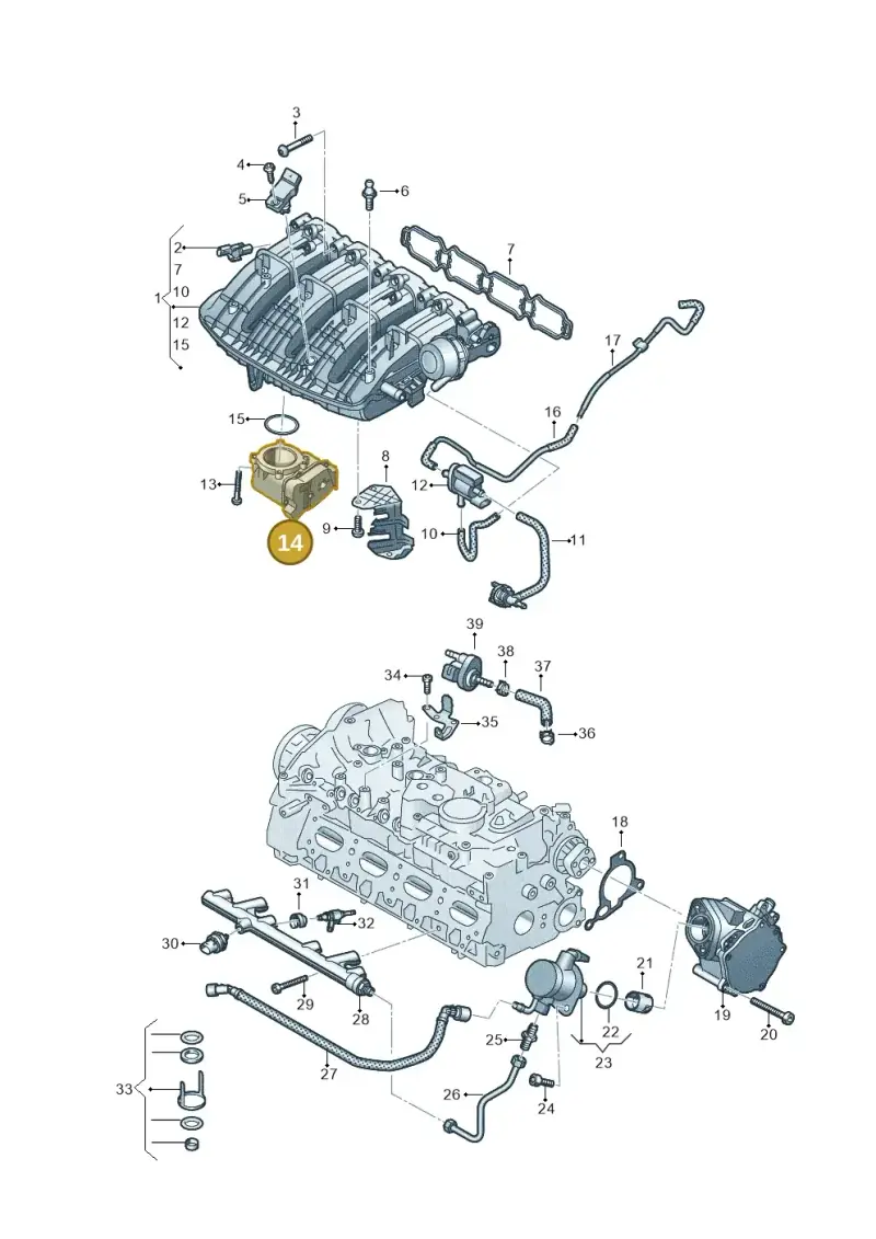 06N133062B — Audi A3 Sportback (2019-2021) diagram 596133602, position 14