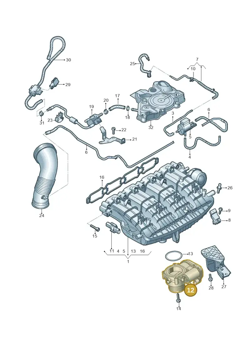 06N133062B — Audi Q5 (2016-2020) diagram 849133070, position 12