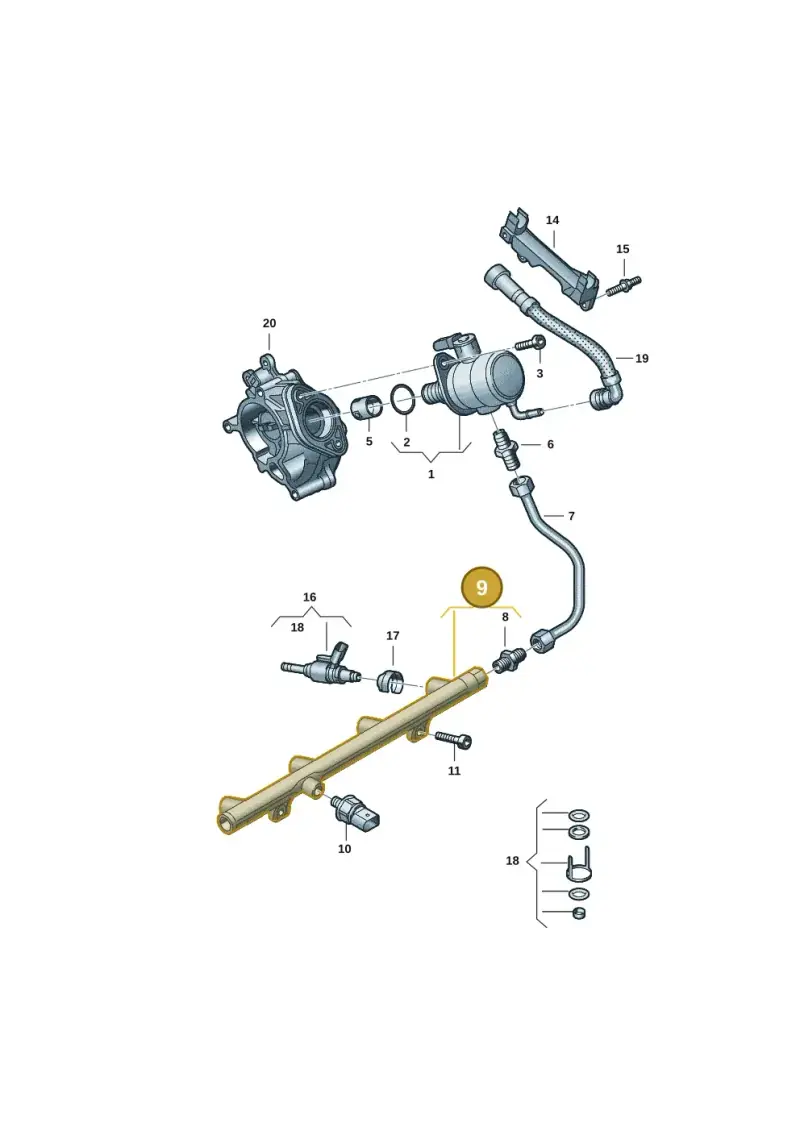 06N133317A — Audi Q5 (2016-2020) diagram 849133072, position 9