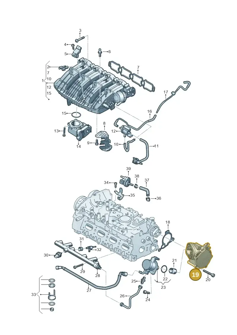 06N145100G — Audi A3 Sportback (2019-2021) diagram 596133602, position 19