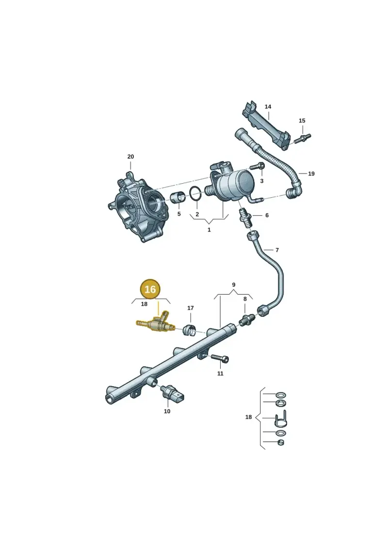 06N906036A — Audi Q5 (2016-2020) diagram 849133072, position 16