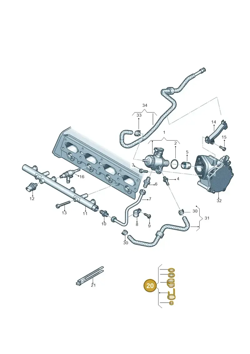 06N906907 — Audi Q5 qu. 2.0 (2018-) diagram 724133060, position 20