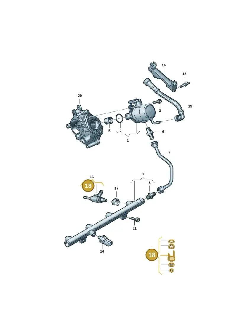 06N906907 — Audi Q5 (2016-2020) diagram 849133072, position 18
