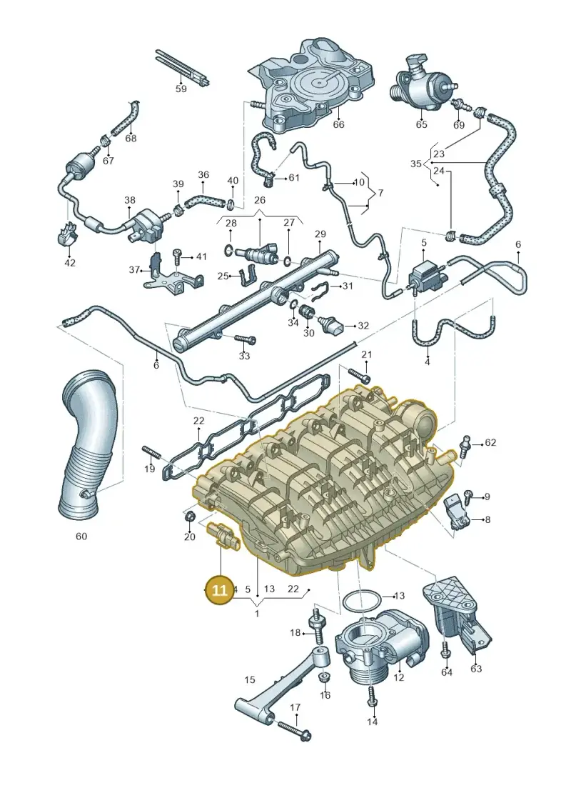06N907386 — Audi A6 2.0 (2018-) diagram 798133160, position 11