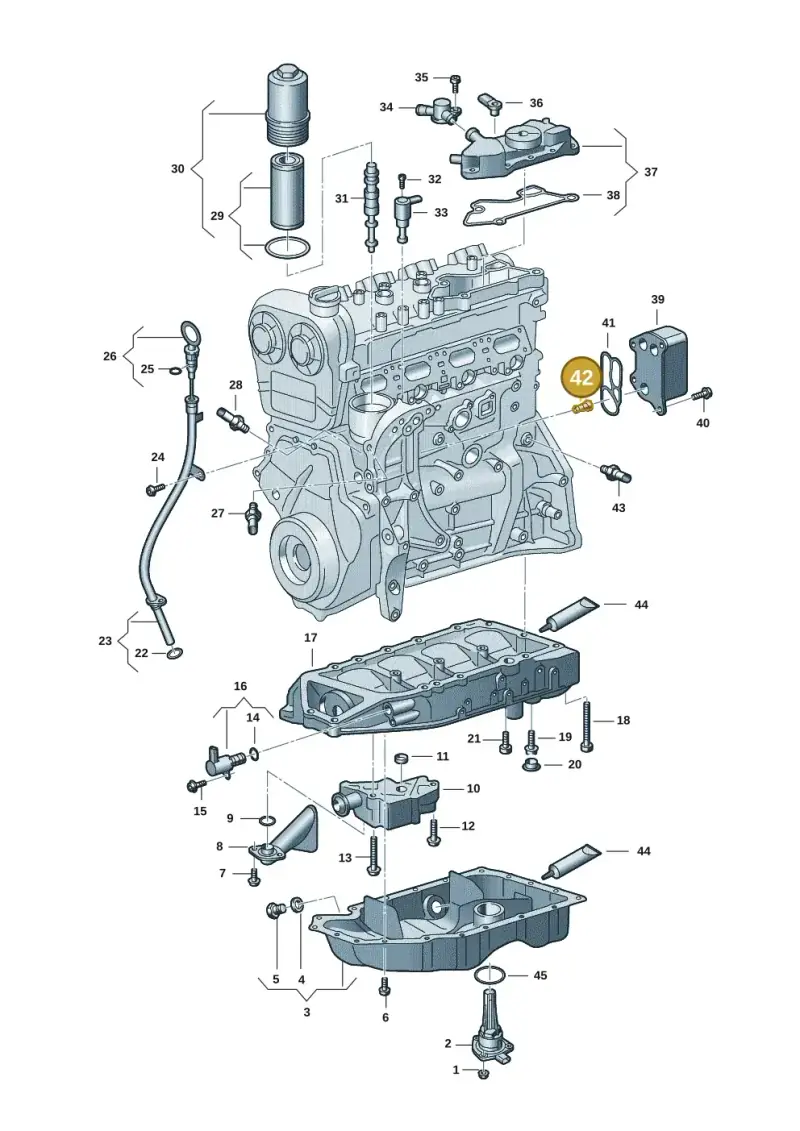 06Q103208 — Audi A3 Sportback (2019-2021) diagram 596103015, position 42