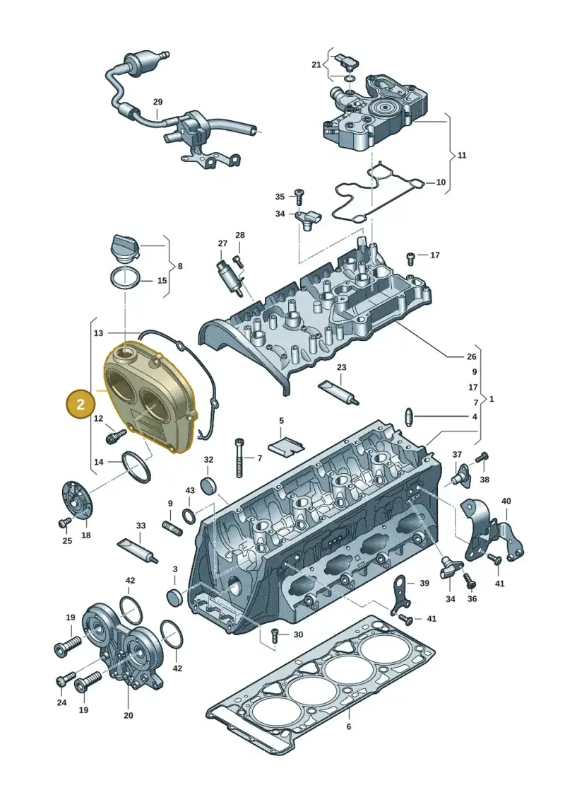 06Q103269E — Audi A3 Sportback (2019-2021) diagram 849103035, position 2