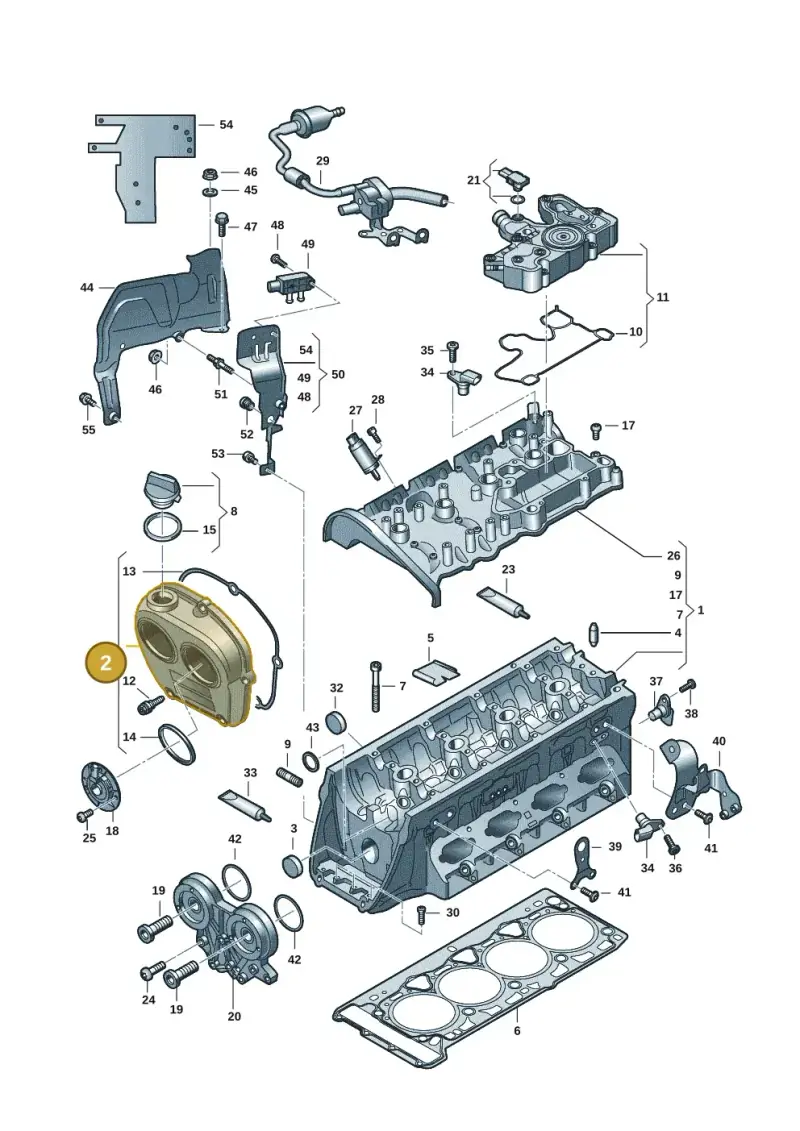 06Q103269E — Audi Q3 quattro (2018-2019) diagram 849103036, position 2