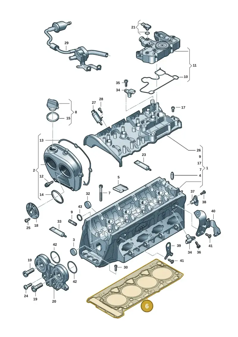 06Q103383A — Audi A3 Sportback (2019-2021) diagram 849103035, position 6