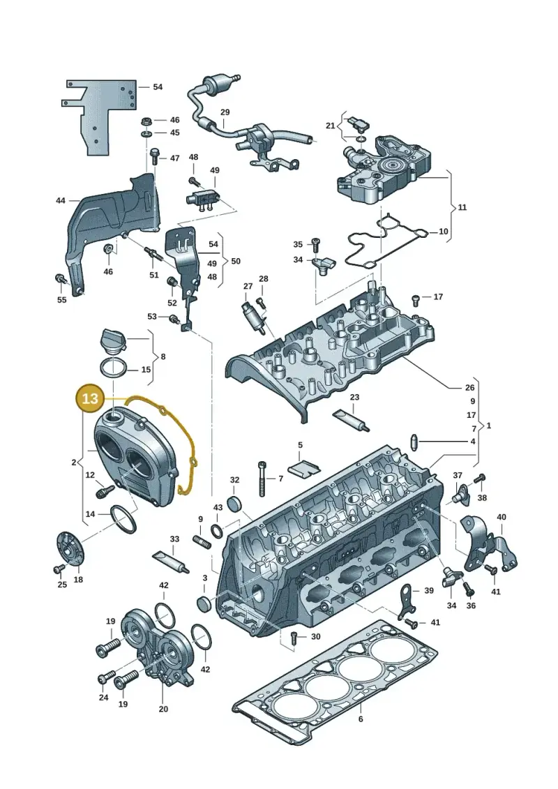 06Q103483A — Audi Q3 quattro (2018-2019) diagram 849103036, position 13