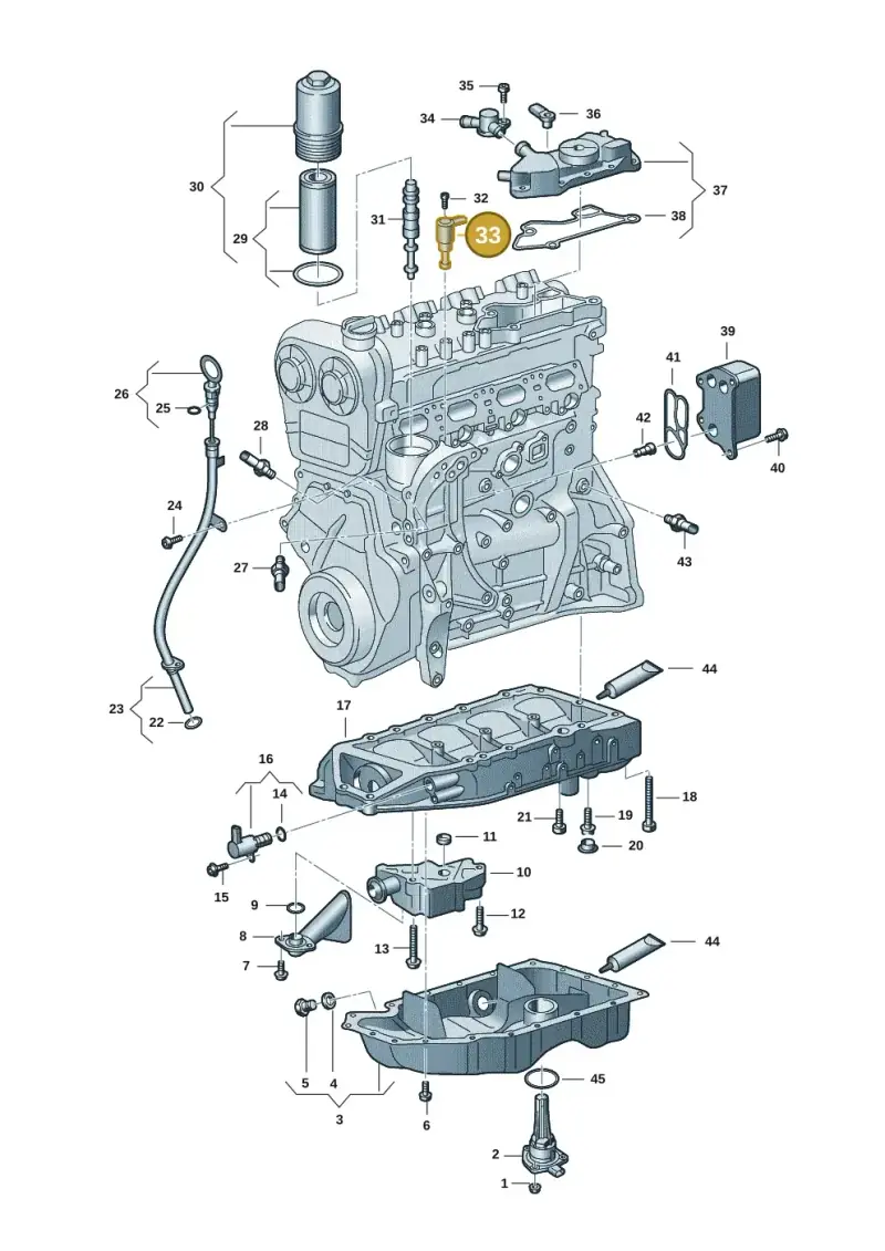 06Q115243 — Audi A3 Sportback (2019-2021) diagram 596103015, position 33