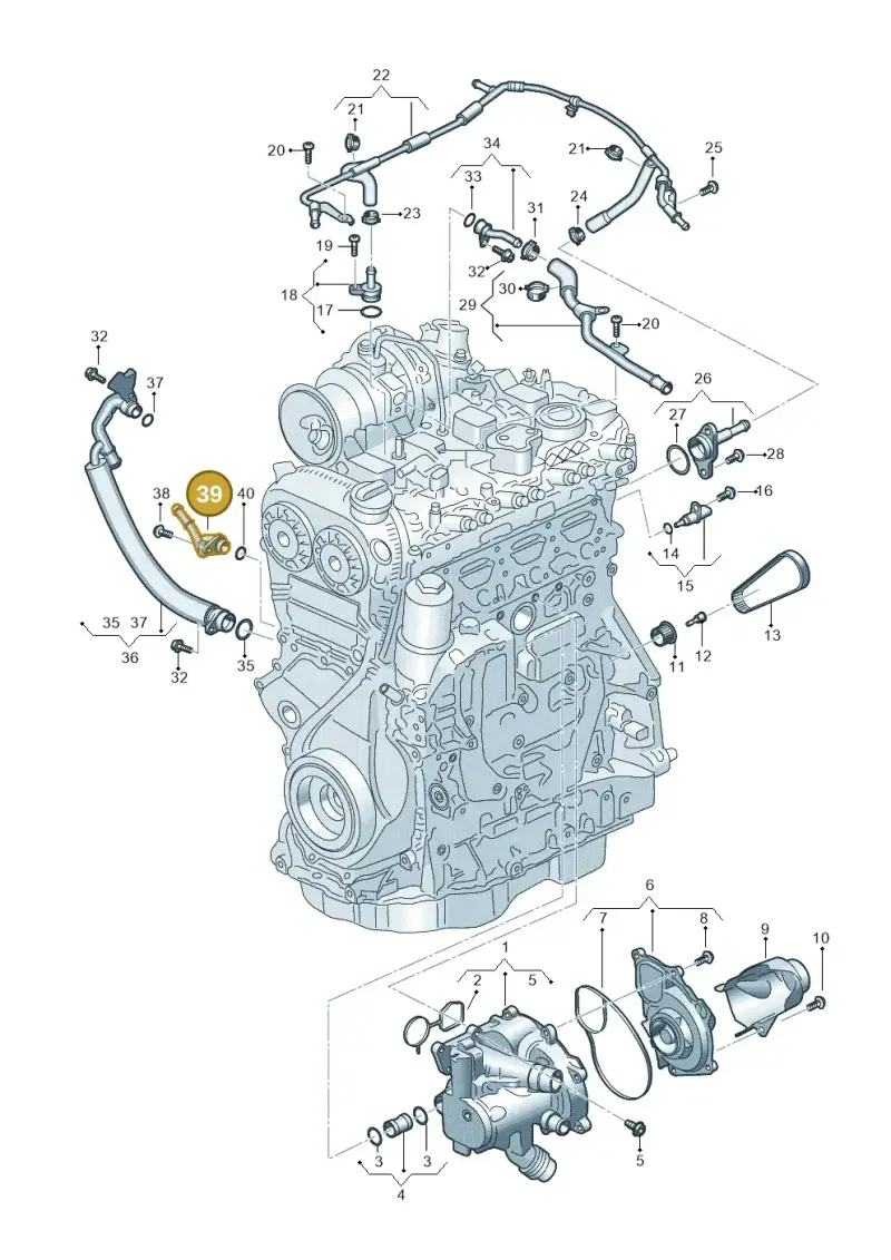 06Q121065C — Audi A3 Sportback (2019-2021) diagram 596121145, position 39
