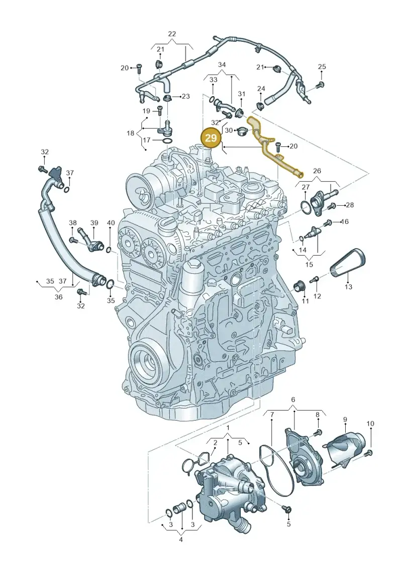 06Q121085E — Audi A3 Sportback (2019-2021) diagram 596121145, position 29