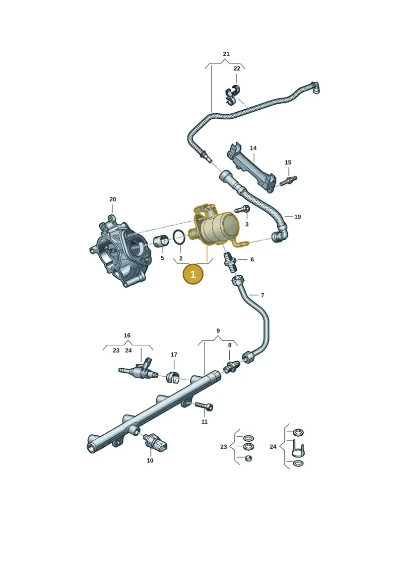06Q127025AA — Audi A3 Sportback (2019-2021) diagram 596133584, position 1