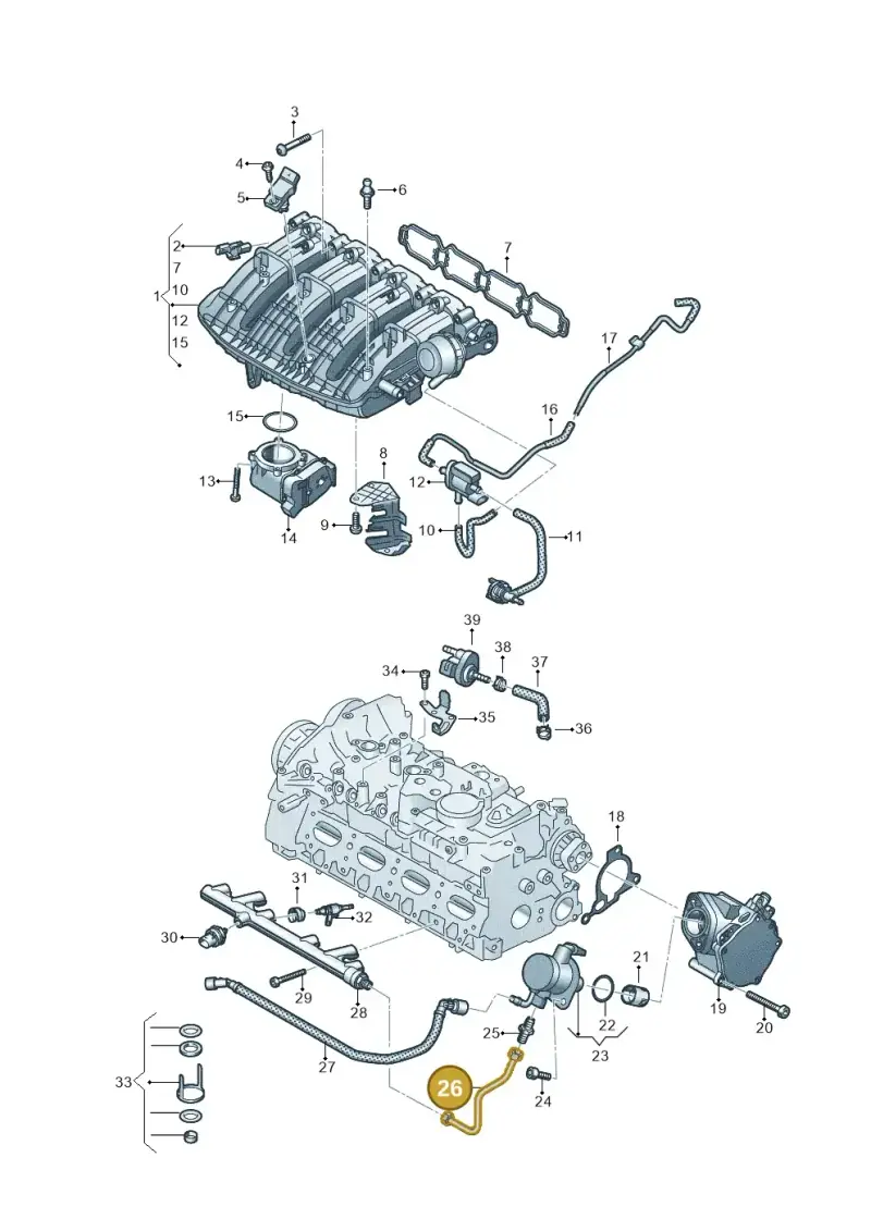 06Q127501E — Audi Q6 (2022-) diagram 596133602, position 26