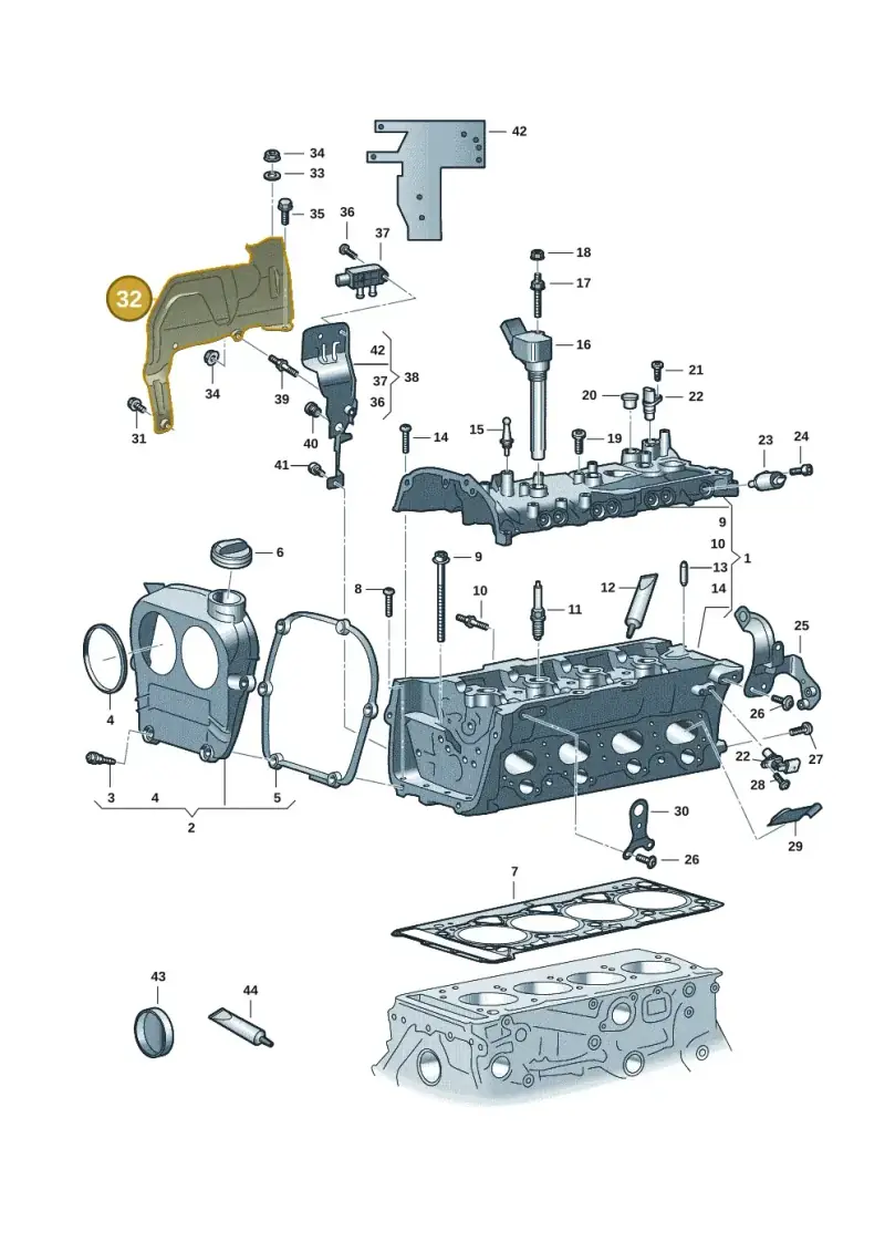 06Q129597F — Audi A3 Sportback (2019-2021) diagram 596103034, position 32