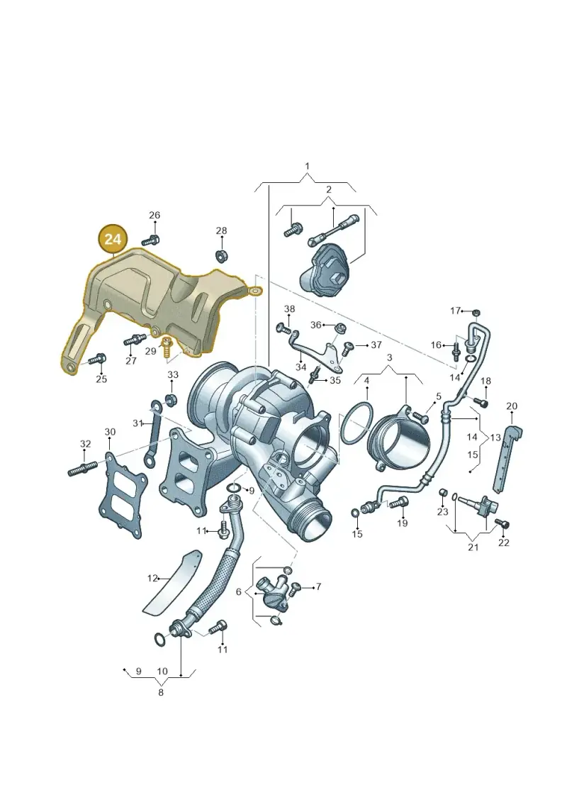 06Q129597F — Audi A3 Sportback (2019-2021) diagram 596145430, position 24