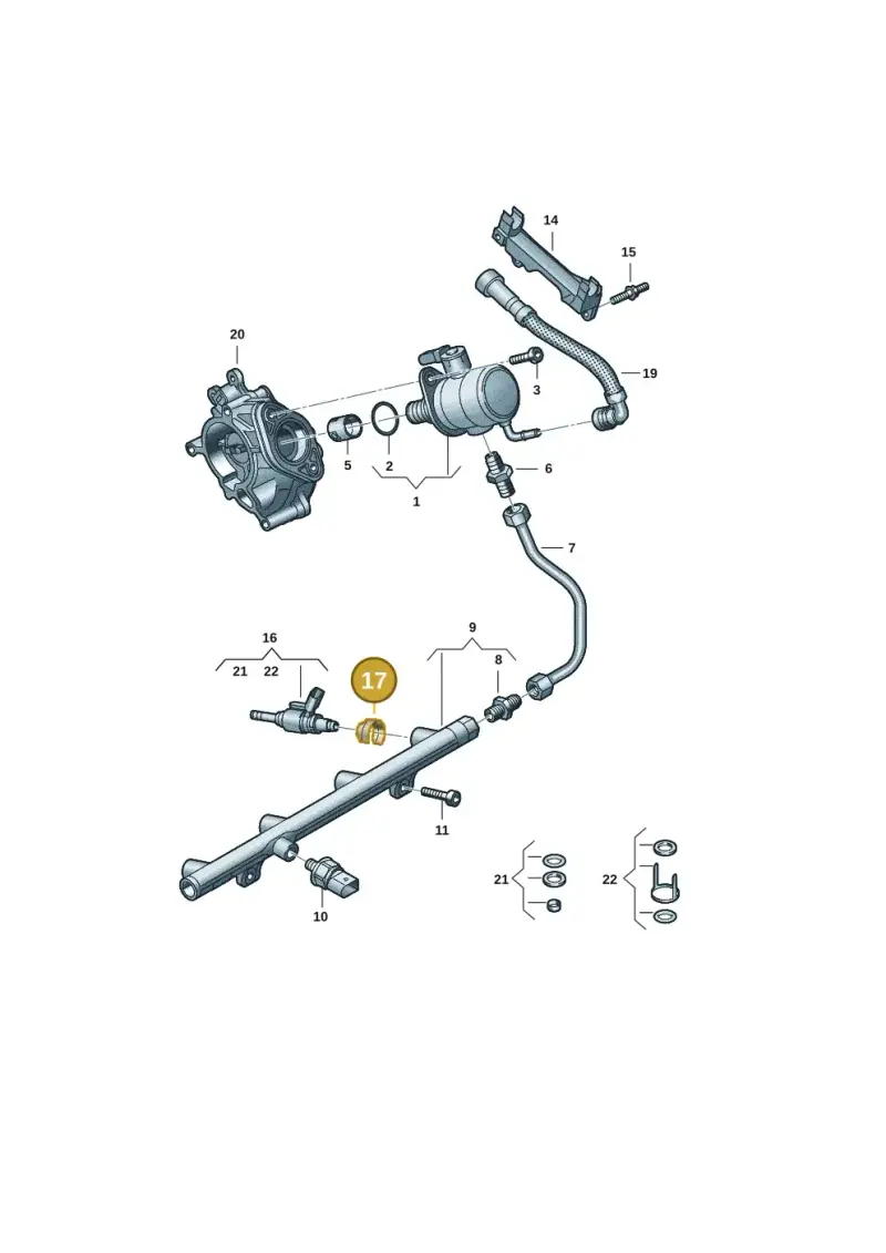 06Q133036 — Audi Q8 Quattro 3,0 (2018-) diagram 849133076, position 17