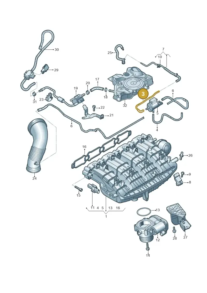 06Q133773A — Audi Q8 Quattro 3,0 (2018-) diagram 849133070, position 3