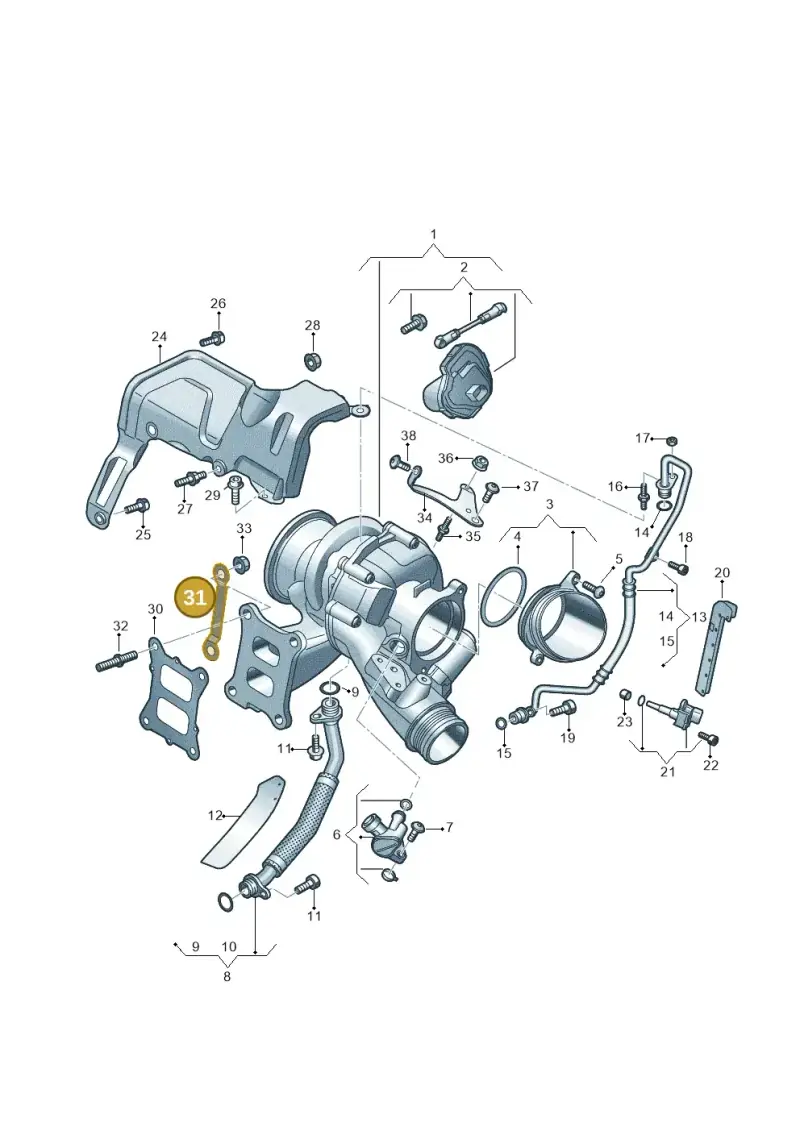 06Q145039B — Audi A3 Sportback (2019-2021) diagram 596145430, position 31