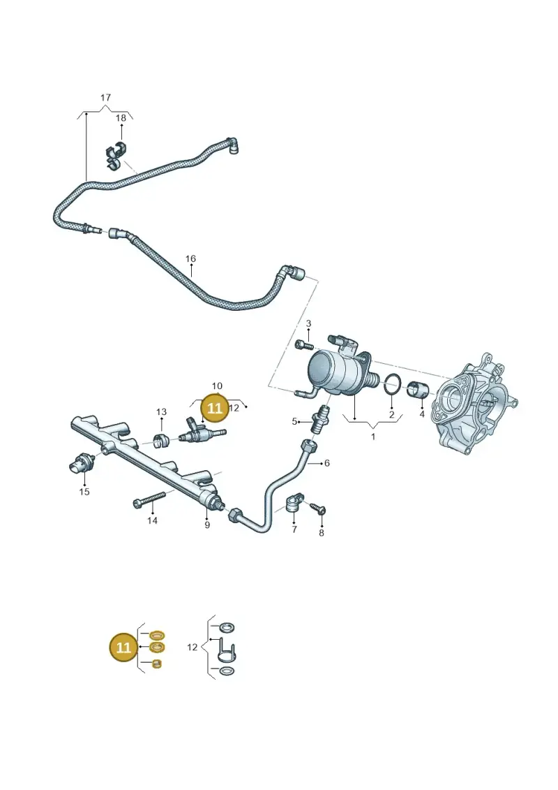 06Q906907 — Audi Q3 quattro (2018-2019) diagram 813133190, position 11