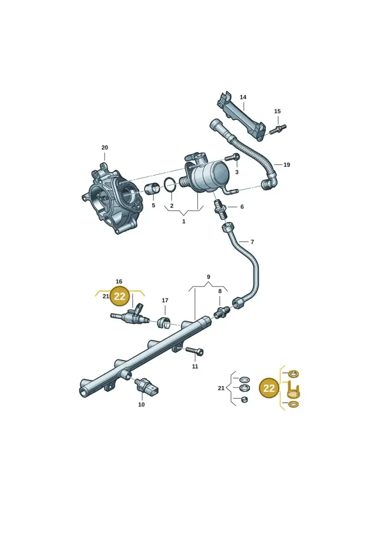 06Q906907A — Audi Q8 Quattro 3,0 (2018-) diagram 849133076, position 22