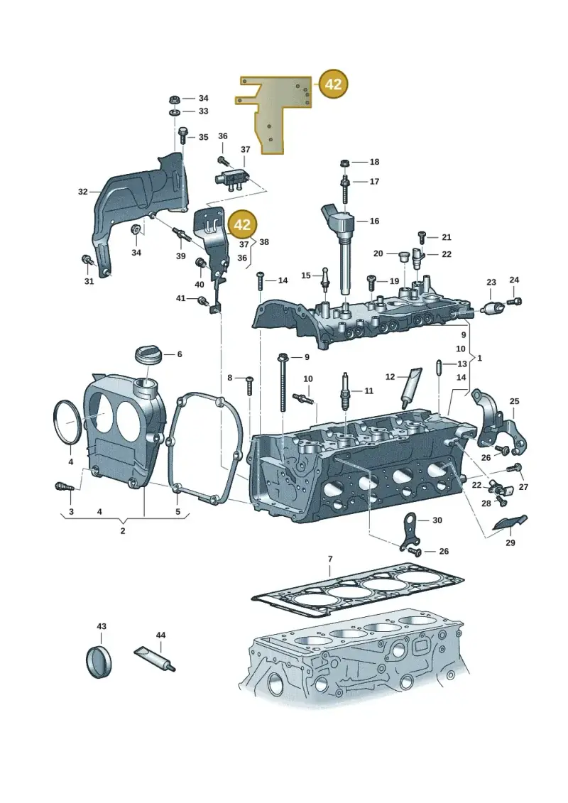 06Q971461 — Audi A3 Sportback (2019-2021) diagram 596103034, position 42