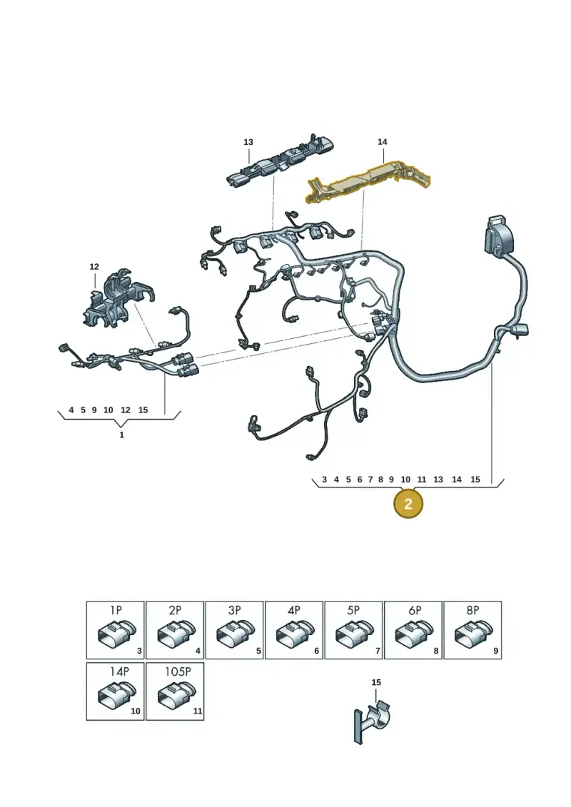 06Q972610 — Audi A3 Sportback (2019-2021) diagram 596971266, position 2