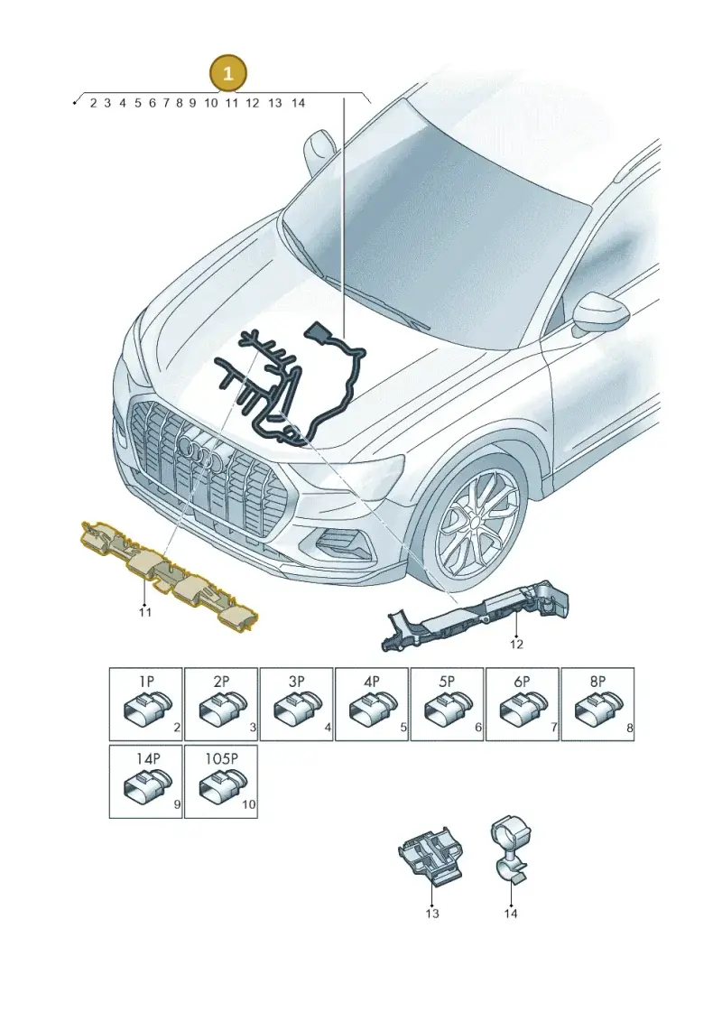 06Q972610C — Audi Q3 quattro (2018-2019) diagram 597971210, position 1