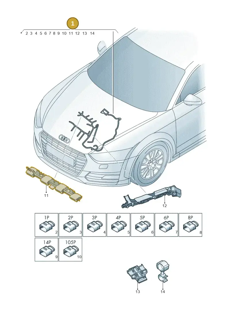 06Q972610E — Audi TTS Coupe 2.0 (2014-2023) diagram 850971200, position 1