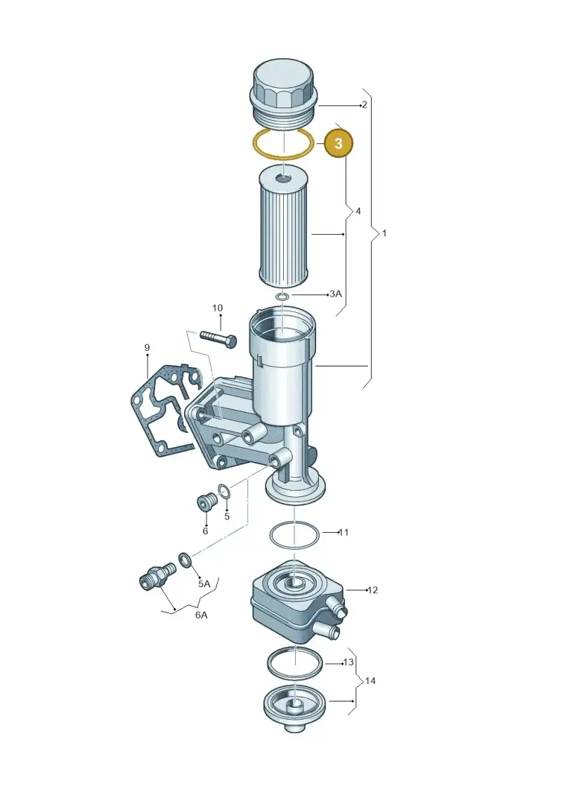 071115444 — Audi A4 Av. Allroad (2008-2016) diagram 194115600, position 3