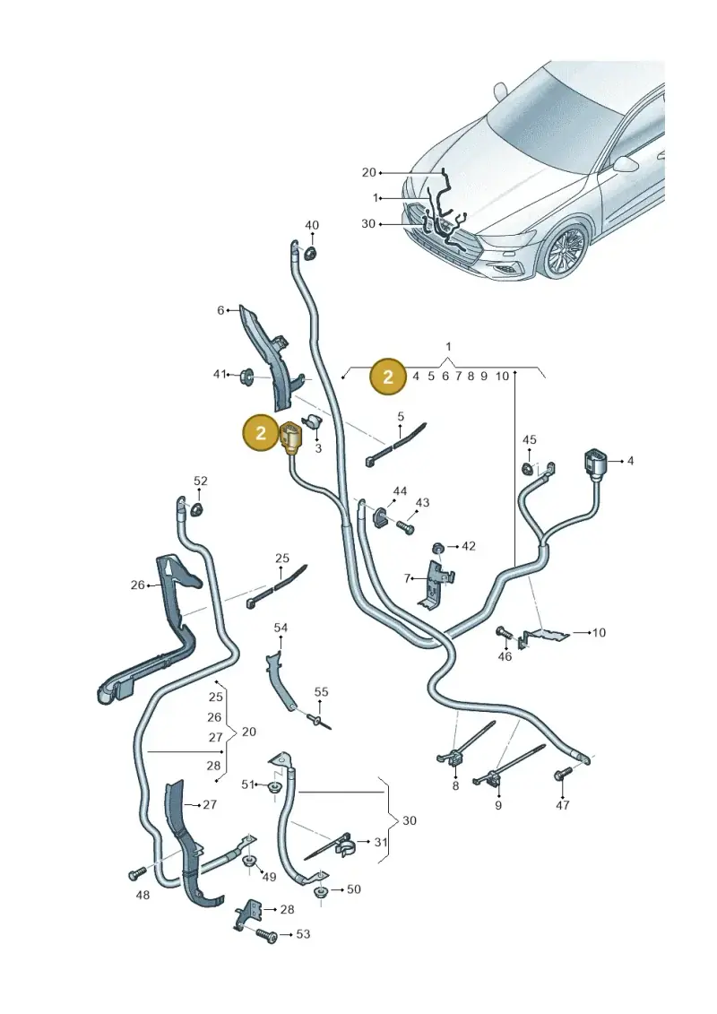 071973751 — Audi A6 2.0 (2018-) diagram 435972070, position 2