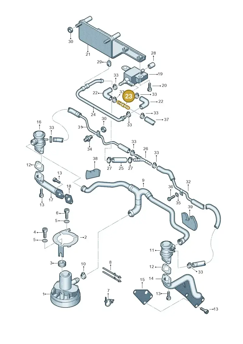 073133382 — Audi A6/Wagon/quattro (2001-2004) diagram 262131120, position 23