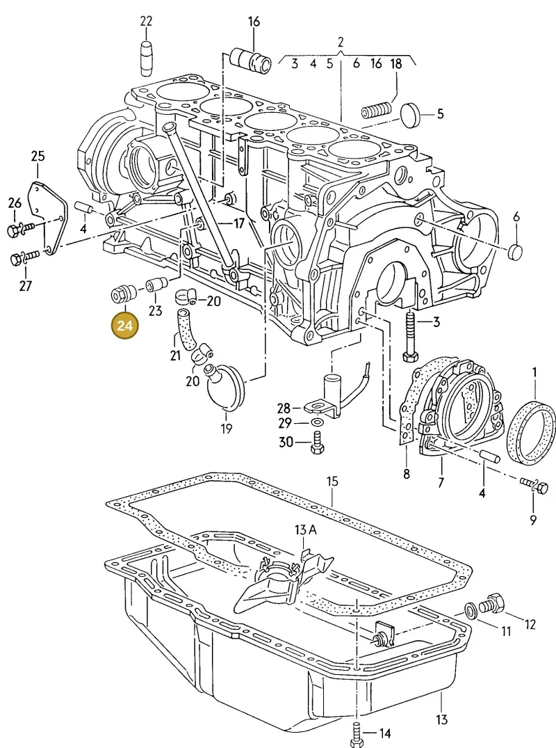 074103179 — Audi 100/Wagon (1989-1990) diagram 073003000, position 24